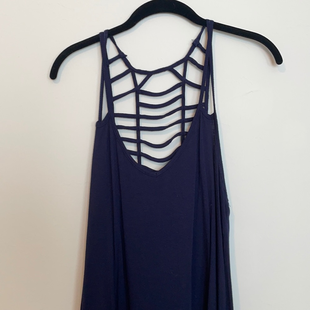 Navy flowy dress